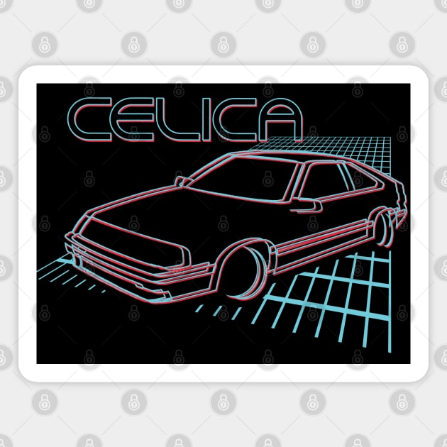 Outrun Toyota Celica Magnet by thesupragoddess